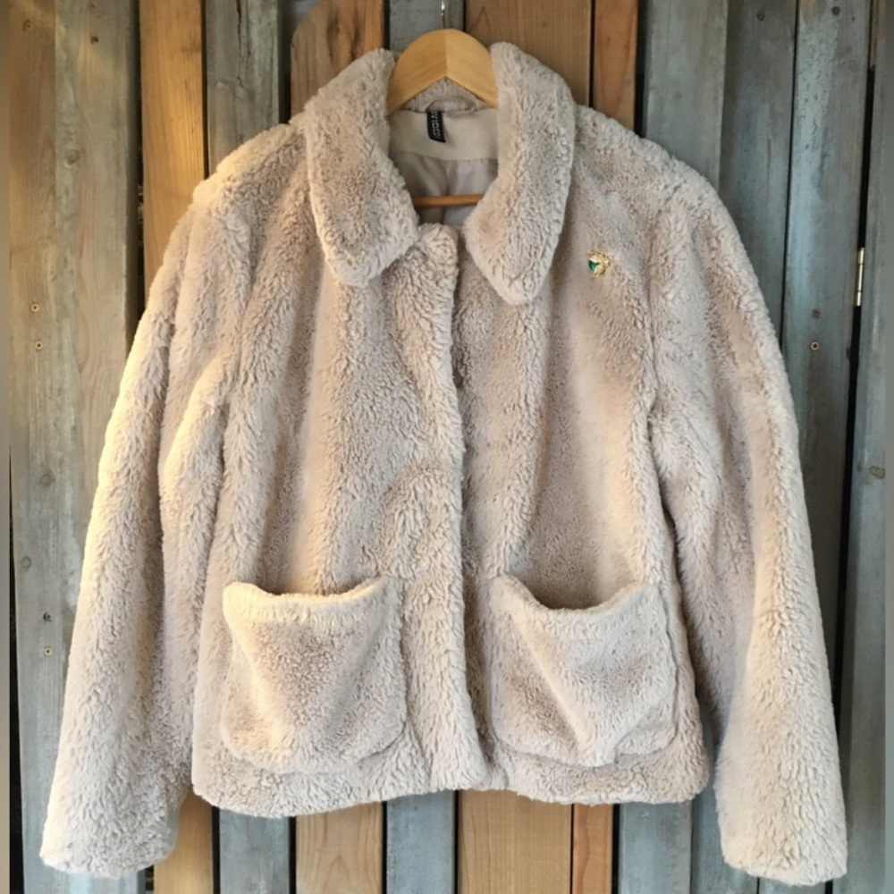 H&M Divided faux fur jacket SZ M
